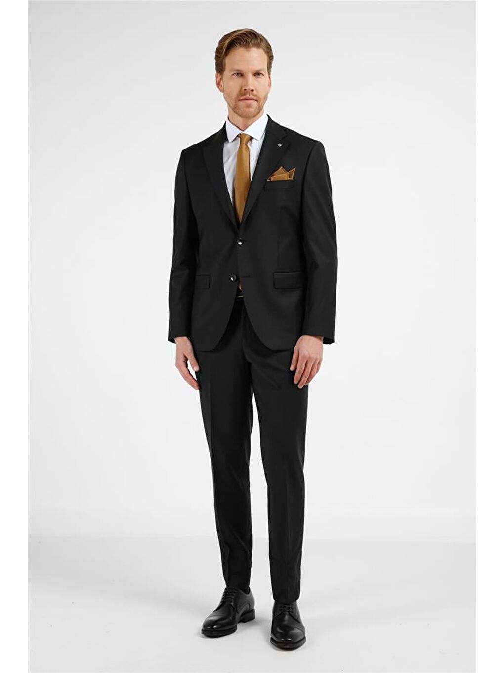 Siyah Mono Yaka 6 Drop Comfort Fit Takım Elbise 1001255178