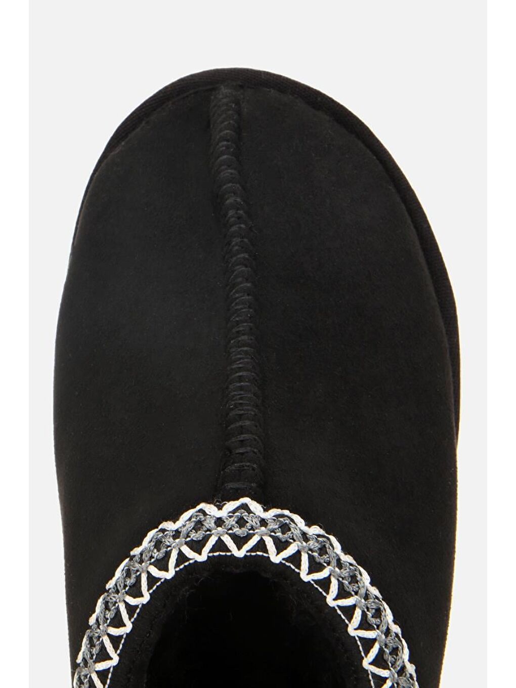 Kadın Süet Siyah Dikiş Detaylı İçi Kürklü Yüksek Tabanlı Yarım Bot Terlik-4
