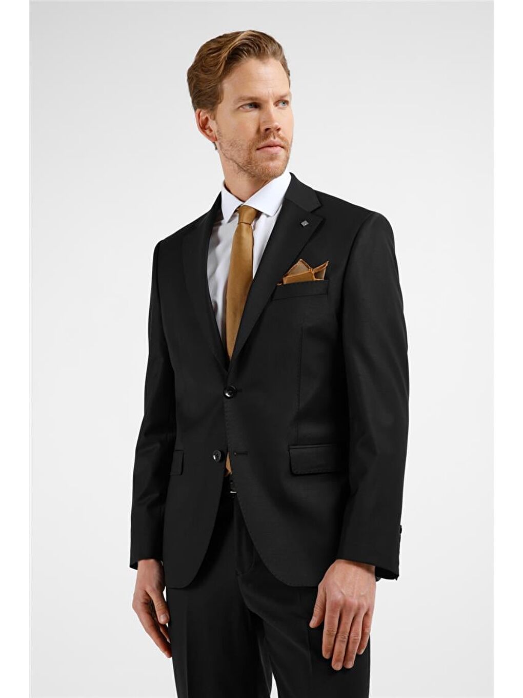 Siyah Mono Yaka 6 Drop Comfort Fit Takım Elbise 1001255178-1