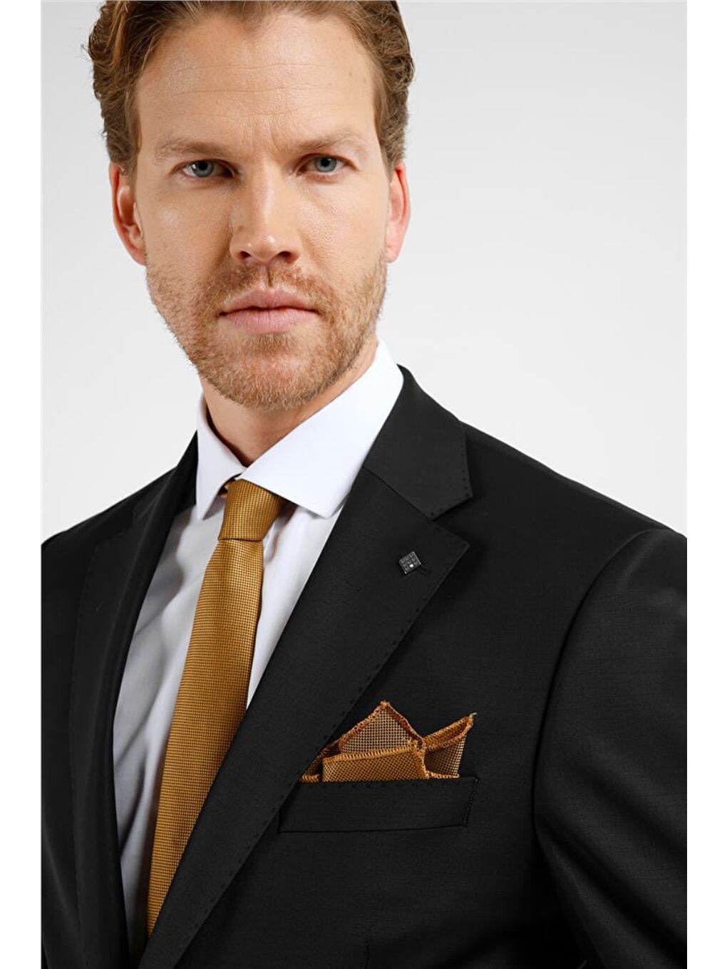 Siyah Mono Yaka 6 Drop Comfort Fit Takım Elbise 1001255178-2