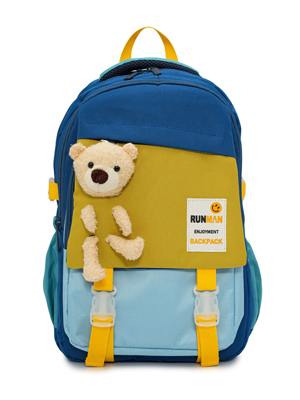 Pelüş Ayıcık Detaylı Kız Çocuk İlkokul Çanta Seti-1