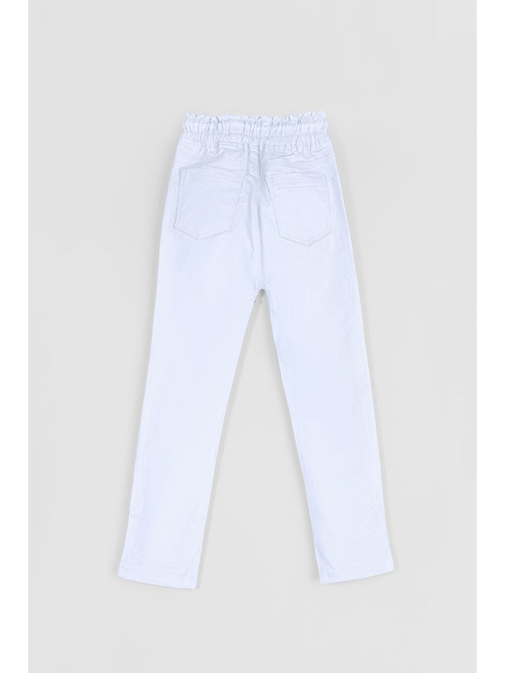 Beyaz Milli Bayramlara Özel Pantolon Lastikli Bağcıklı-1