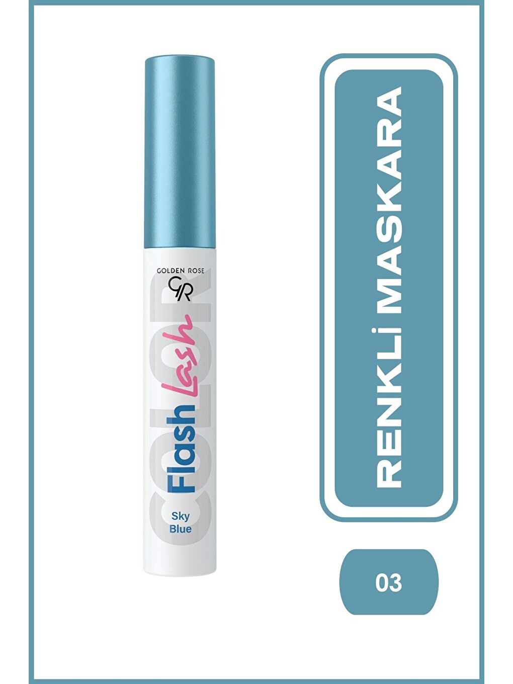 Flash Lash Colered Mascara No:03 Sky Blue - Renkli Maskara