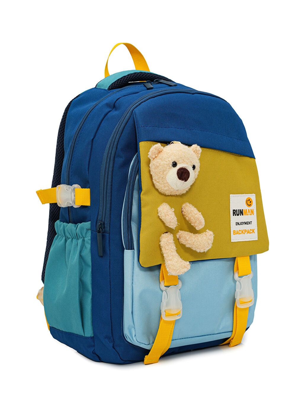 Pelüş Ayıcık Detaylı Kız Çocuk İlkokul Çanta Seti-2