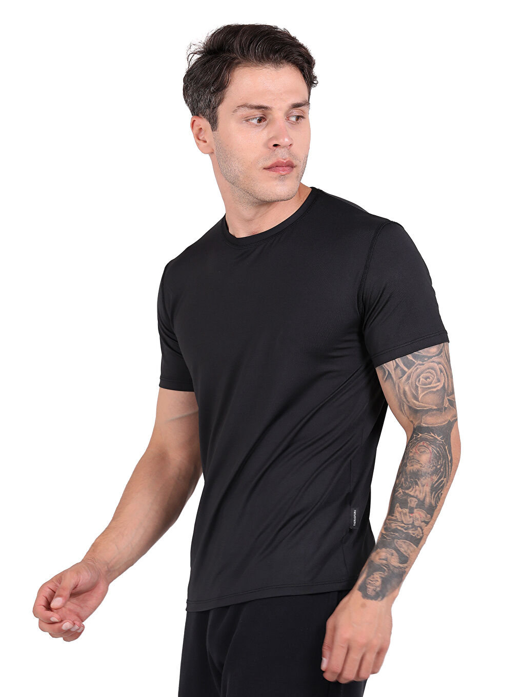 Siyah Microfiber Kısa Kol Fanila SİYAH-1