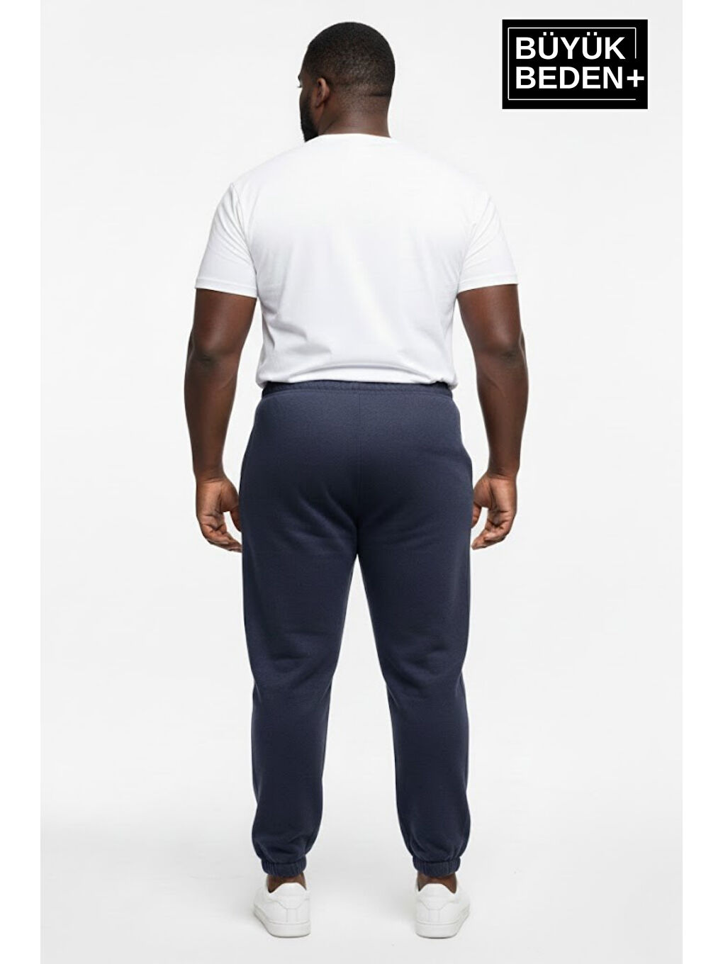 İndigo Erkek Büyük Beden BROOKLYN 1970 Baskılı Paça Lastikli Jogger İnce Eşofman Altı SPR26BEA951-3-2