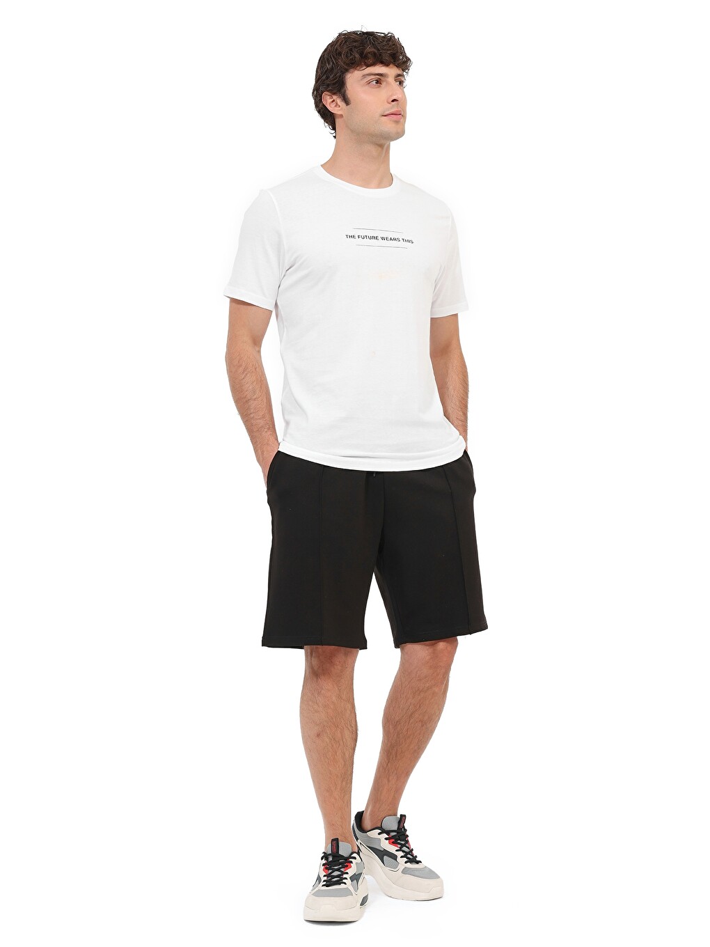 Kısa Kol T-shirt Erkek Beyaz Ml Future 11kms03-2