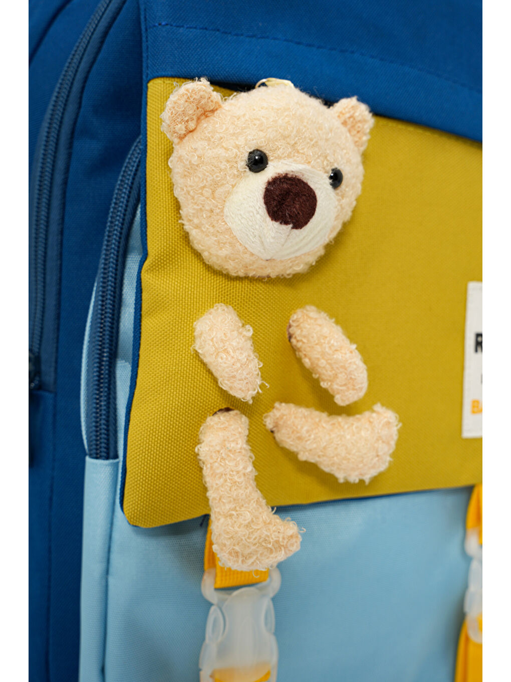 Pelüş Ayıcık Detaylı Kız Çocuk İlkokul Çanta Seti-4