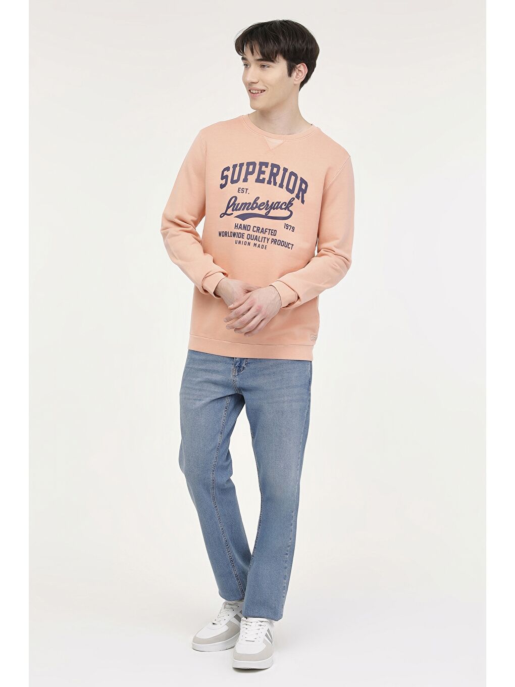 Lumberjack Pembe ML HECTOR 16URB1044 4FX Somon Erkek Sweatshirt - 2