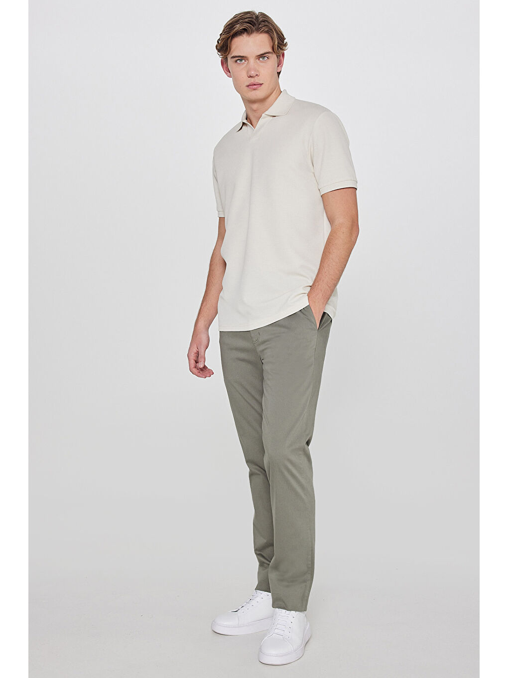 Haki Erkek Kanvas Pantolon