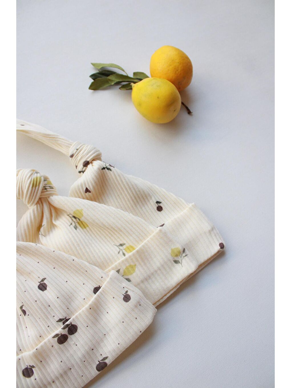 Ekru Mona Serisi 3lü Yenidoğan Şapka-3