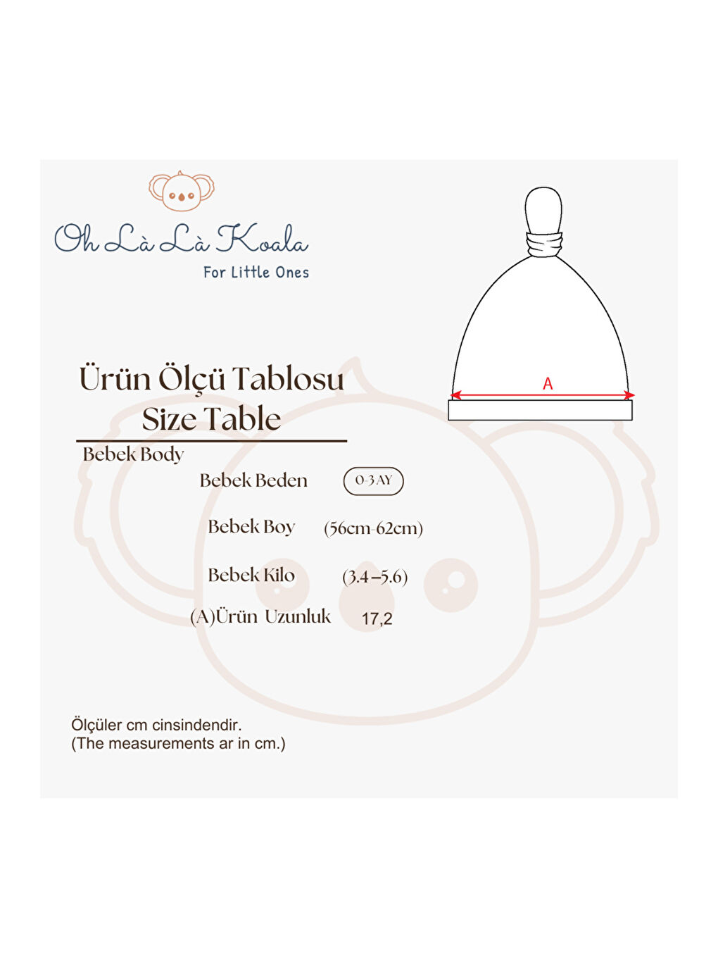 Ekru Mona Serisi 3lü Yenidoğan Şapka-4