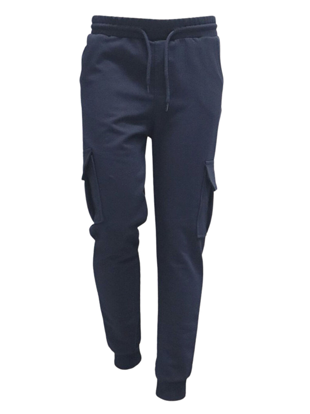 Lacivert Erkek Çocuk Basic Kargo Cepli Jogger Paça Okul Eşofman Altı AK2322-1-3