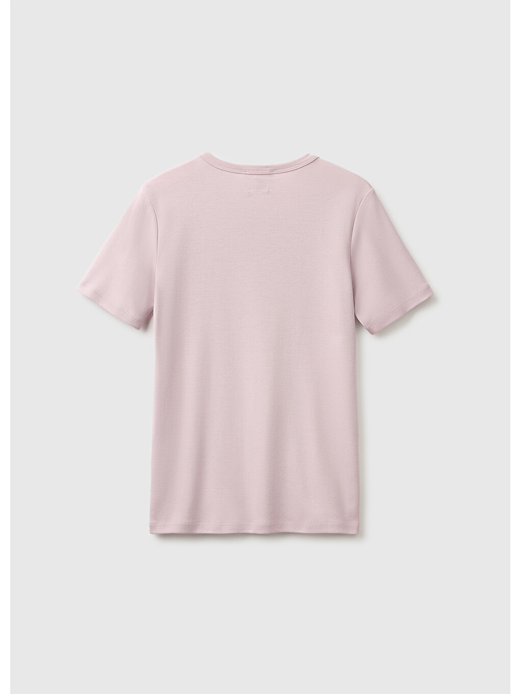 Kadın Lila %100 Pamuk Logo Baskılı Bisiklet Yaka T-shirt-1