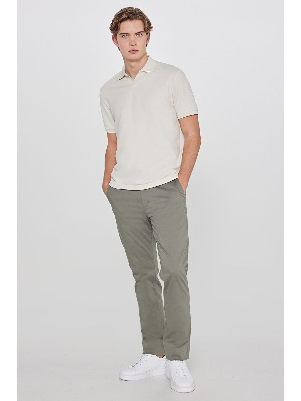 Haki Erkek Kanvas Pantolon-1