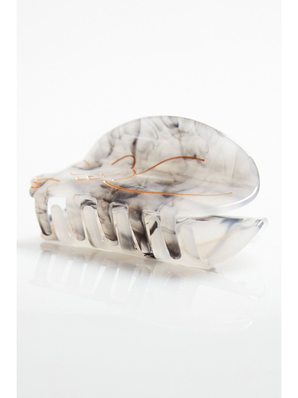 Gri Kedi Figürlü Kemik Mandal Toka-3