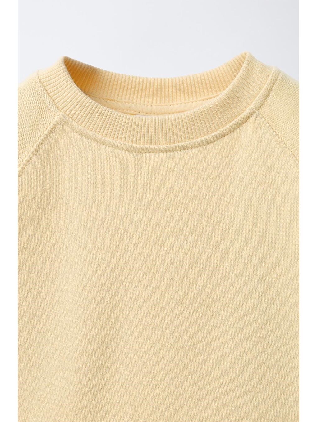 Unisex Çocuk Pamuklu Açık Sarı Nakışlı T-Shirt Şort Takım-2