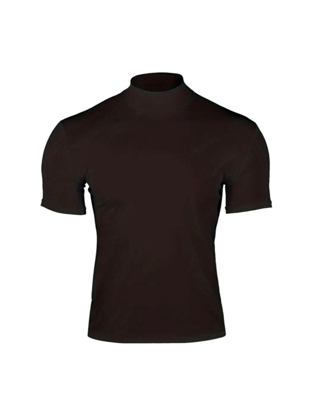 Siyah Deux Slim Fit Esnek Balıkçı Yaka Kısa Kollu Spor Erkek Tişört-1