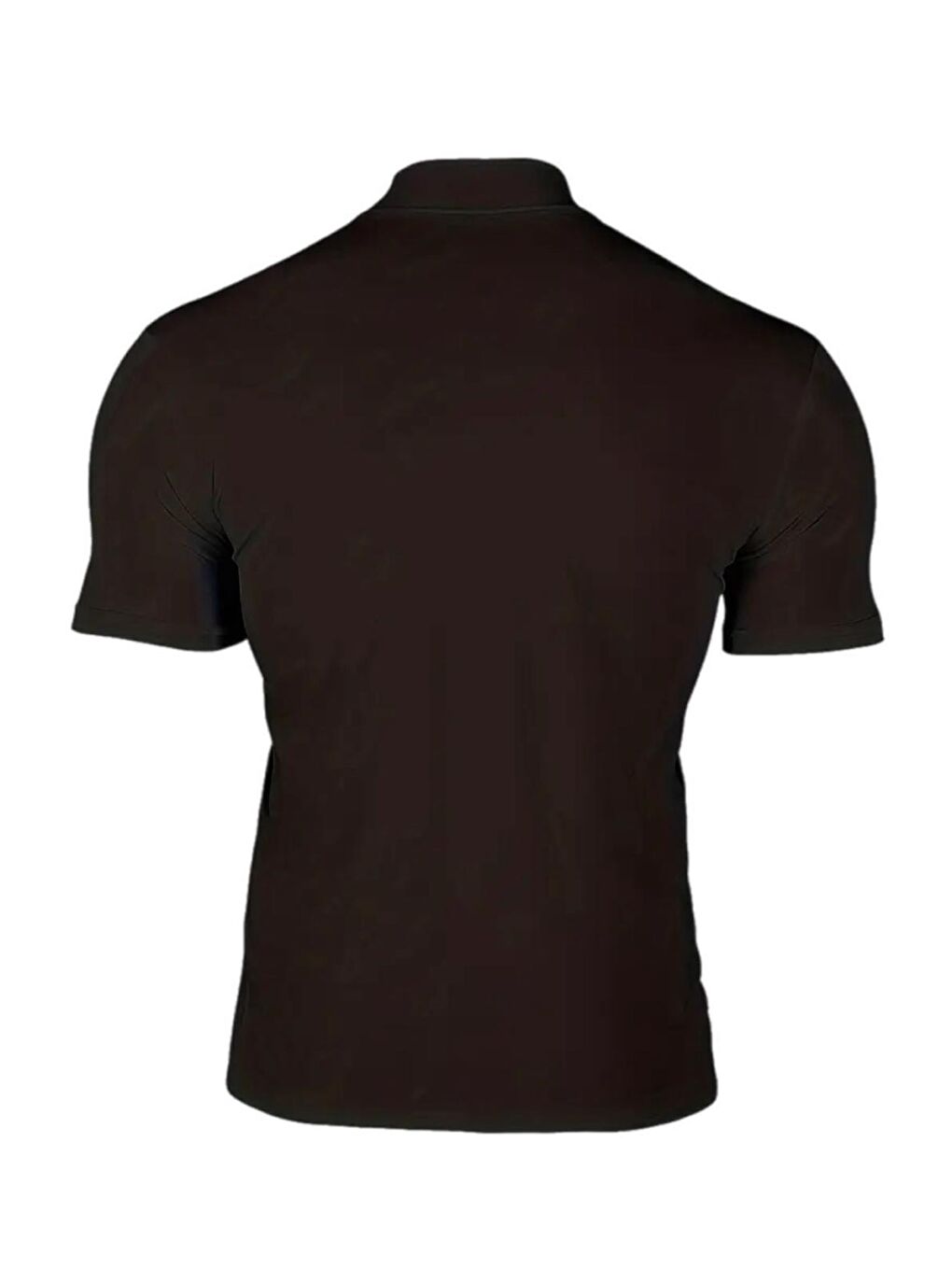 Siyah Deux Slim Fit Esnek Balıkçı Yaka Kısa Kollu Spor Erkek Tişört-3