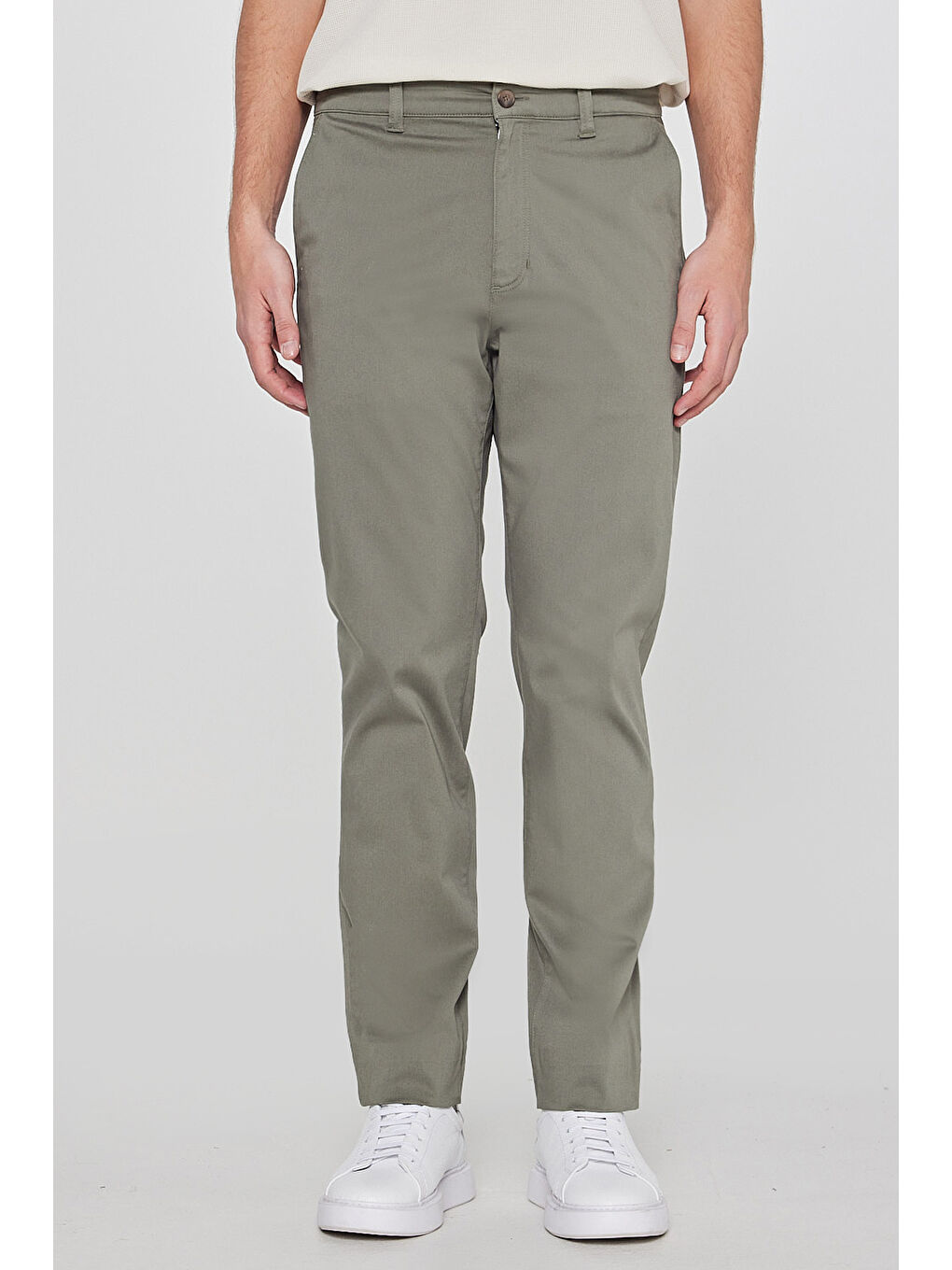 Haki Erkek Kanvas Pantolon-2