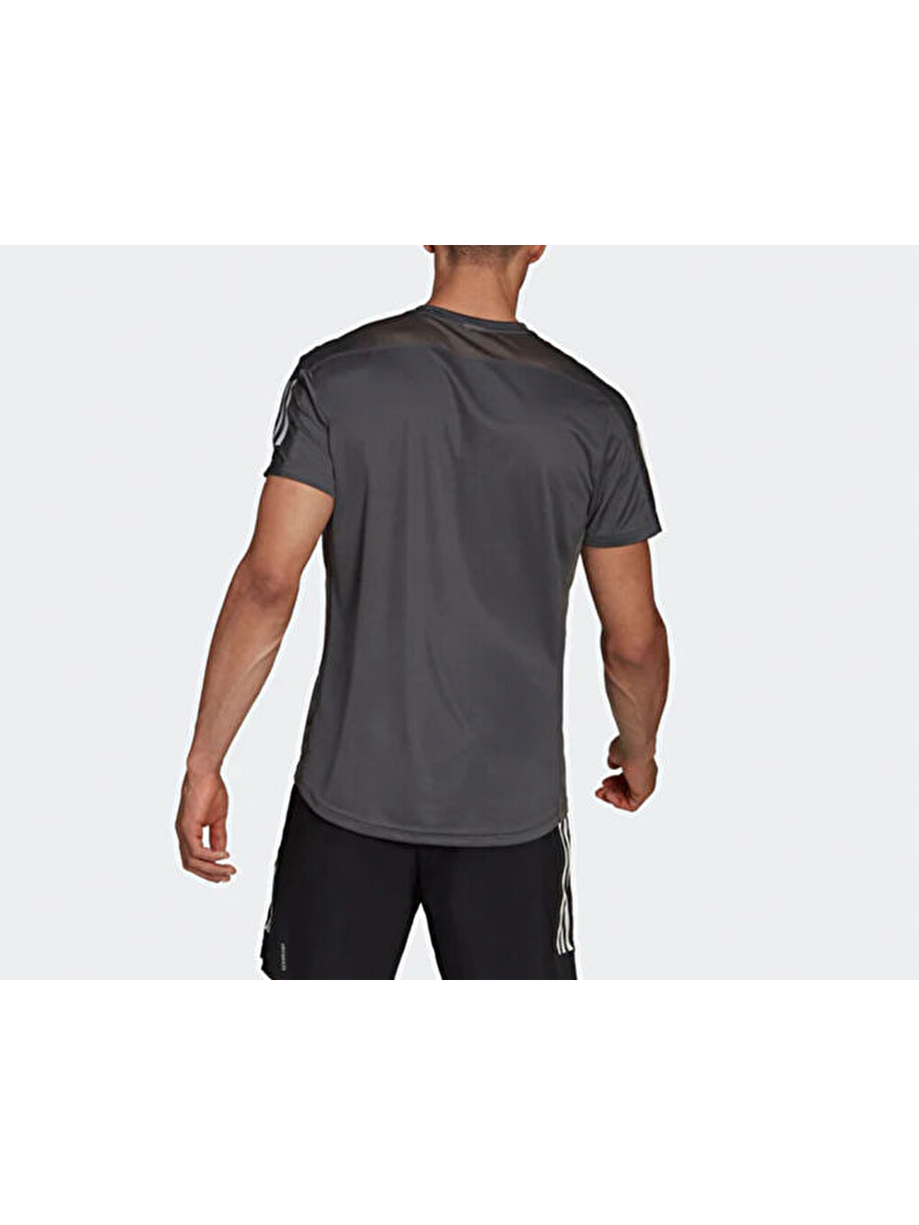 Own The Run Tee Erkek Koşu Tişörtü H34487 Gri-2