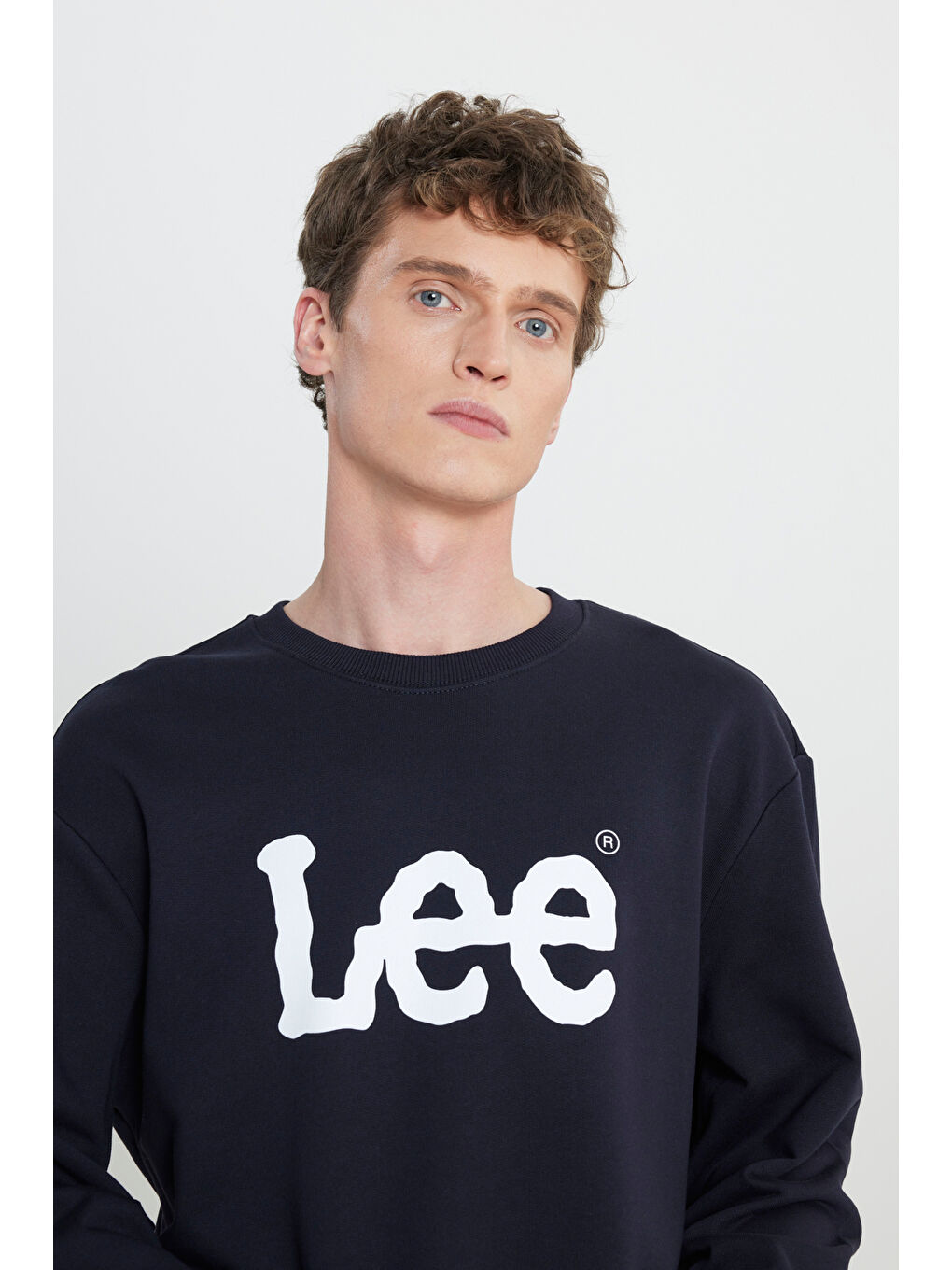 Lacivert Regular Fit Normal Kesim %100 Pamuk Sıfır Yaka Sweatshirt-3