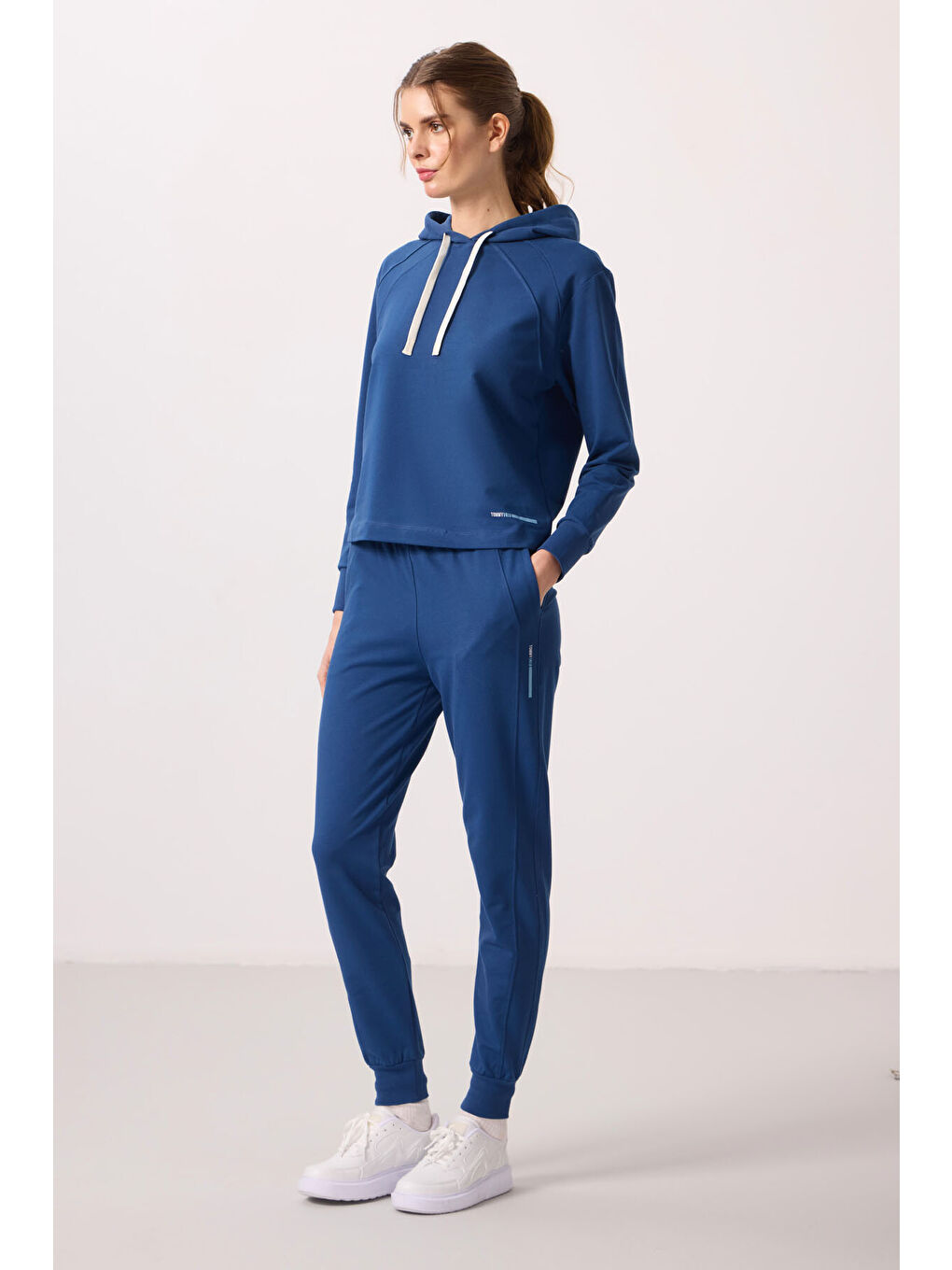Mavi Parlament Kapüşonlu Oversize Kadın Eşofman Takım   95336-1