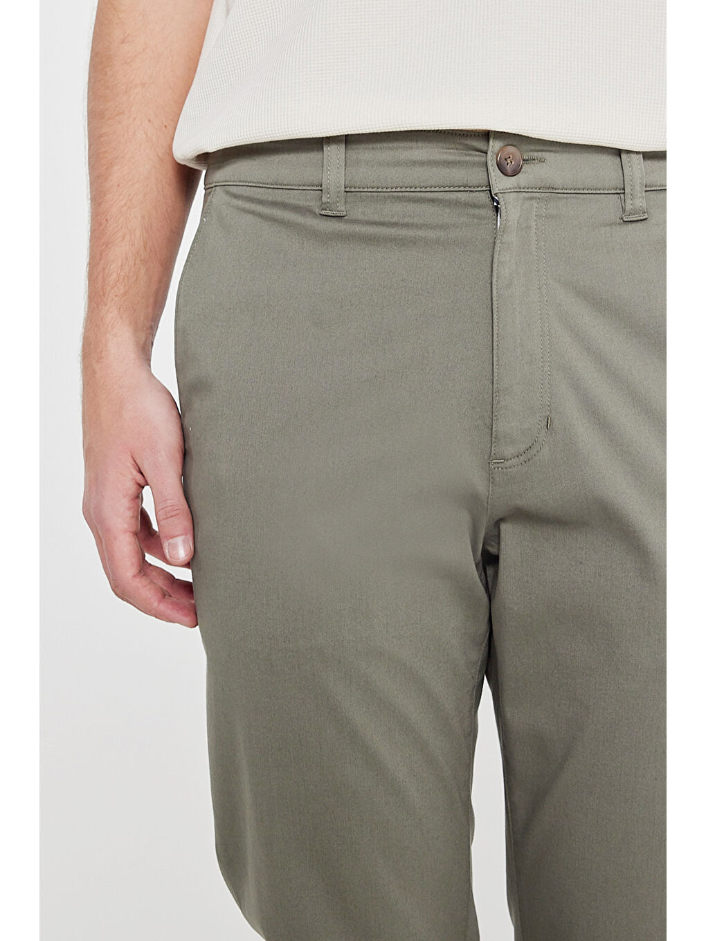 Haki Erkek Kanvas Pantolon-4