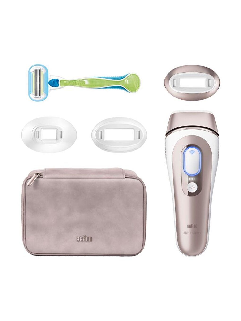 Braun- IPL Skin i·expert, Evde Tüy Alma, Ücretsiz Uygulama, Çanta, Gillette Venus, 3 Başlık, PL7253-5
