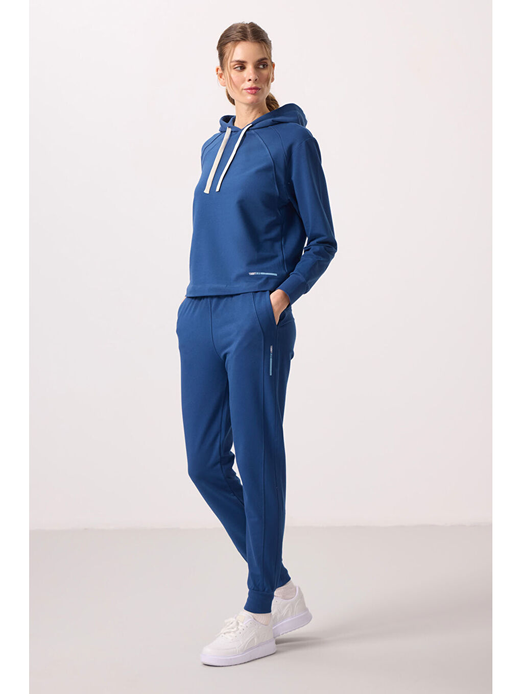 Mavi Parlament Kapüşonlu Oversize Kadın Eşofman Takım   95336-7