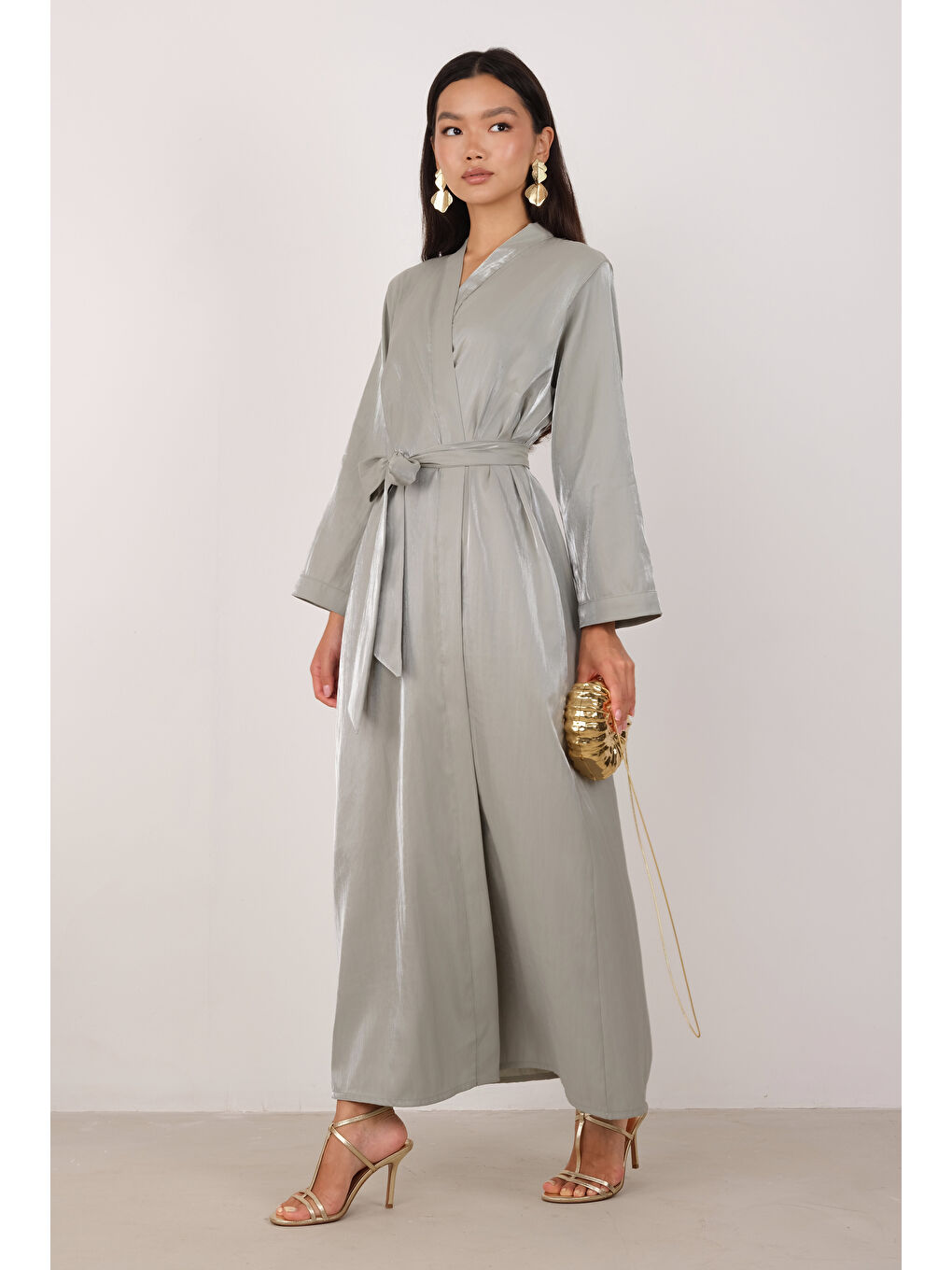 Haki Sedefli Abaya Çağla-2