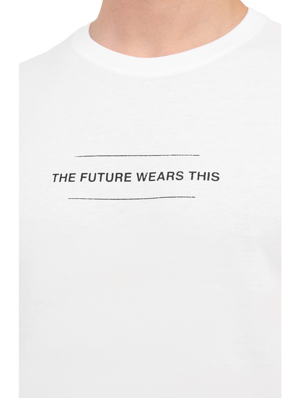 Kısa Kol T-shirt Erkek Beyaz Ml Future 11kms03-3