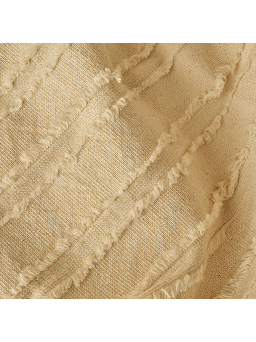 Ekru %100 Pamuk Bohemian Çift Kişilik Yatak Örtüsü Seti Krem (240x260 cm)-6