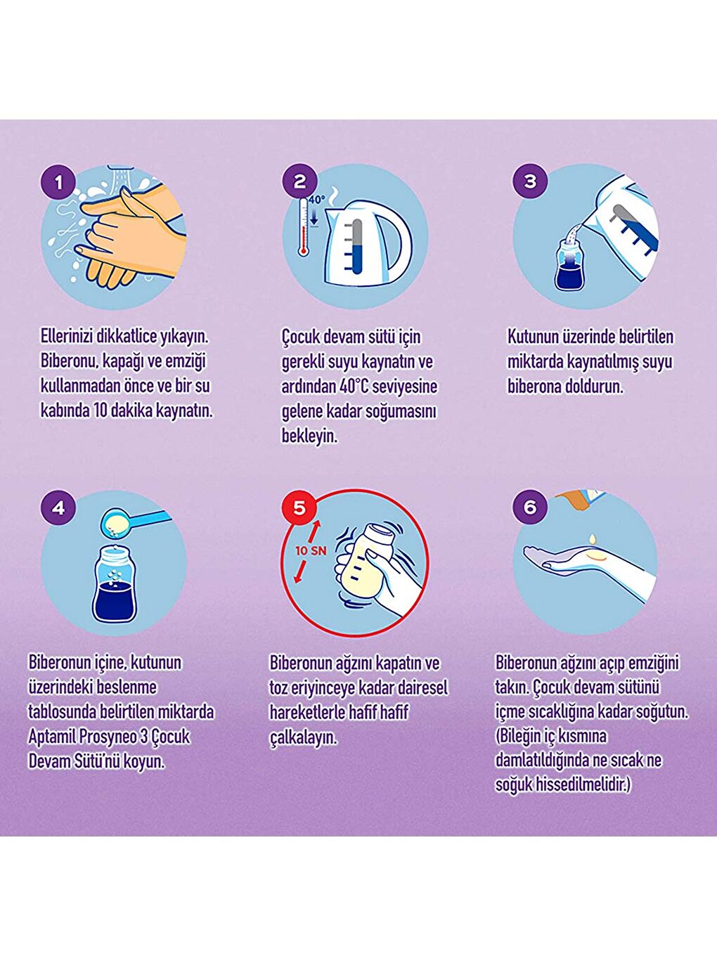 Prosyneo 3 Prebiyotikli Probiyotikli Devam Sütü 400 Gr x 3 Adet 1200 Gr-9