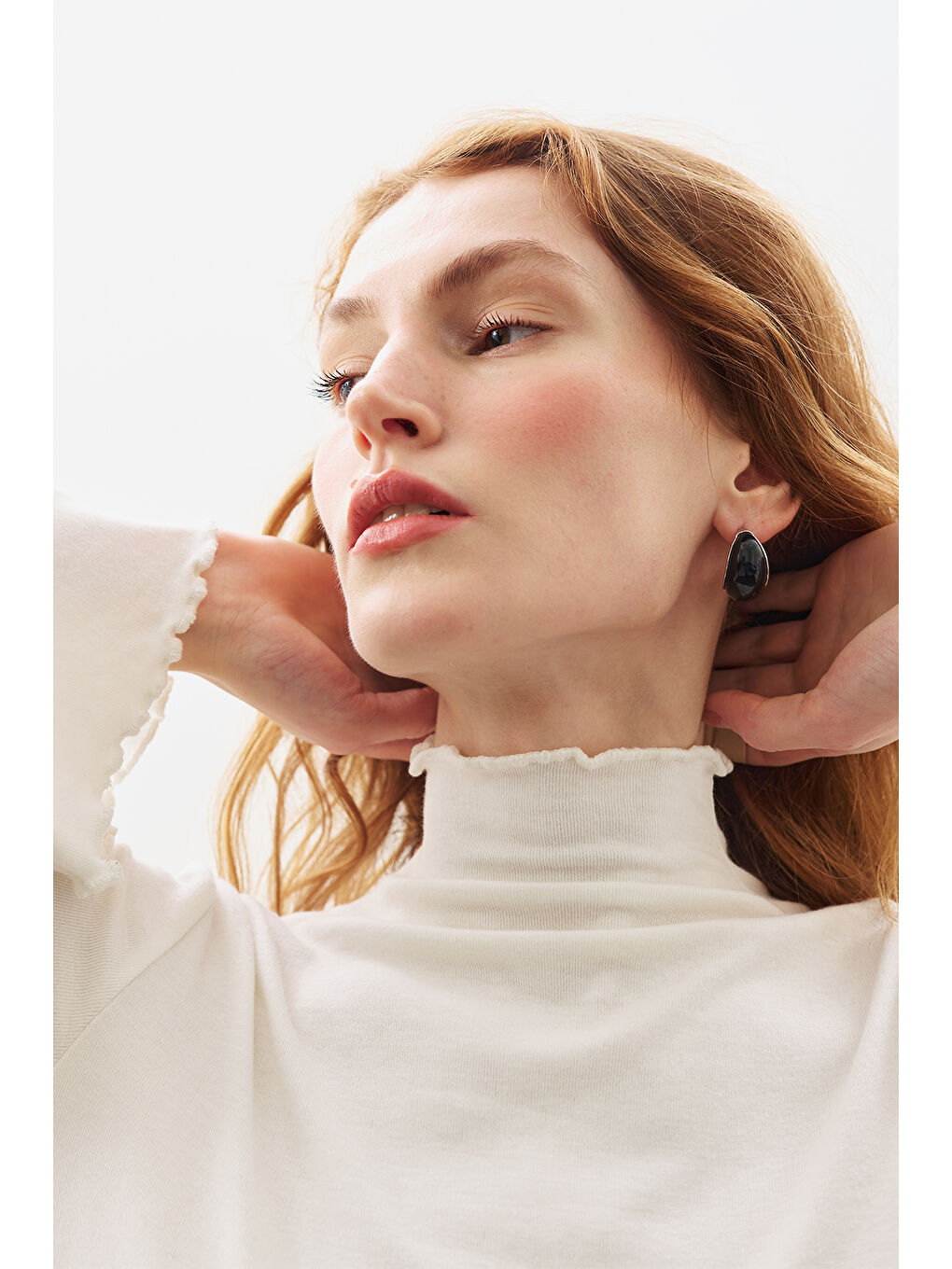 Balıkçı Yaka Bluz Ekru-1