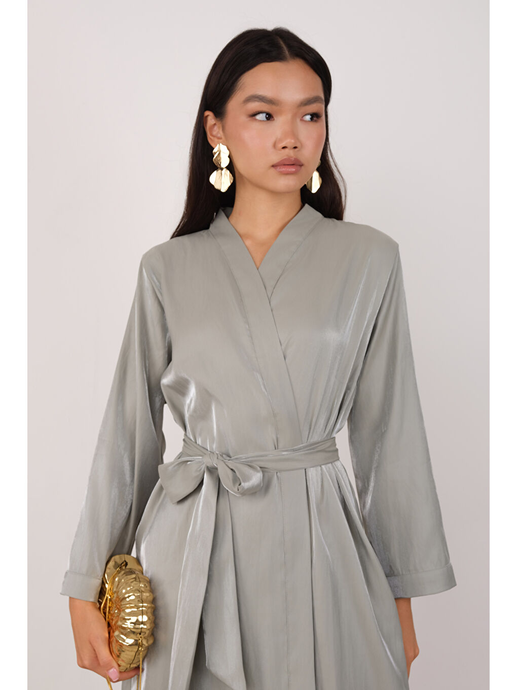 Haki Sedefli Abaya Çağla-3