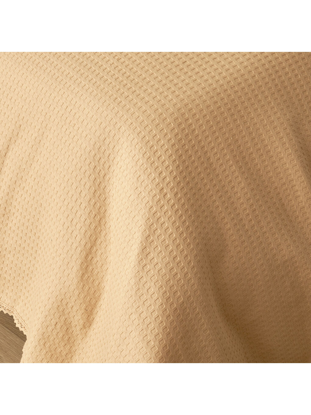 Stormi Pamuklu Çift Kişilik Waffle Pike Bej (200x220 cm)-3