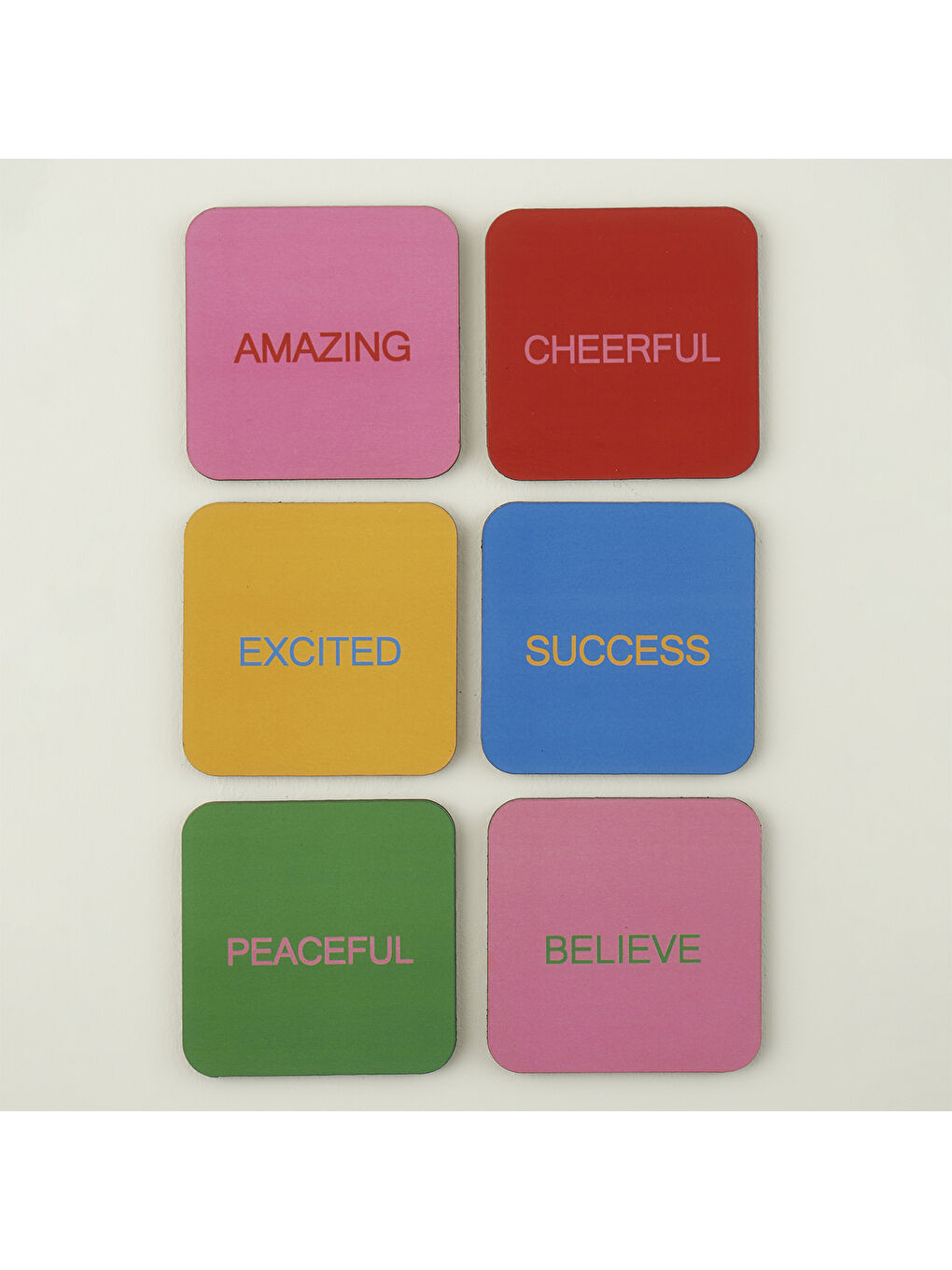 Karışık Motivation 6'lı Bardak Altlığı (10x10 cm)