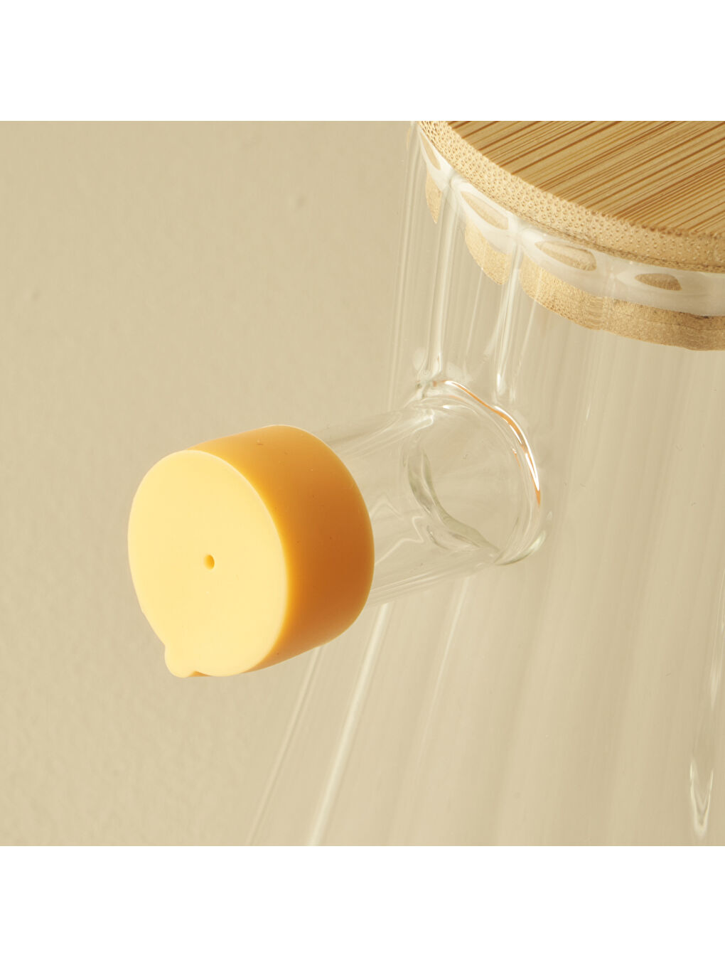 Bej Alice Bambu Kapaklı Yağlık Naturel (1000 cc)-4