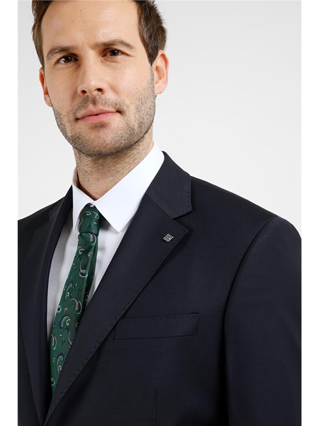 Lacivert Mono Yaka 4 Drop Comfort Fit Takım Elbise 1001255177-3