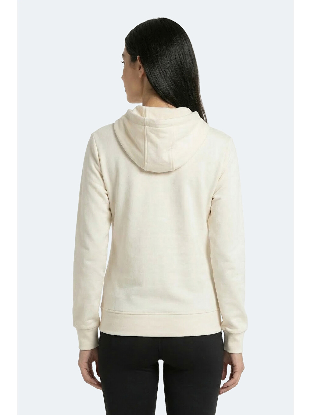 KNOTTY I Kadın Kapüşonlu Cepli Ekru Sweatshırt-4