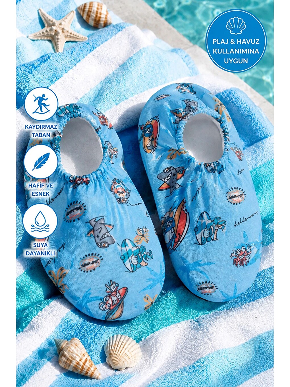 Mavi Surf Shark Bebek - Çocuk Deniz Ayakkabısı-1