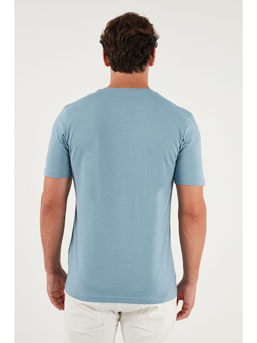 Mavi Pamuklu Regular Fit Bisiklet Yaka %100 Pamuk Tişört 59020204-6