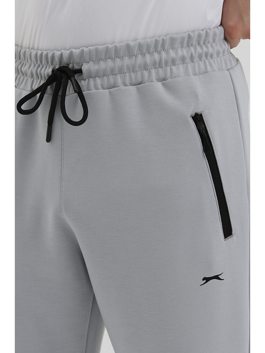 KINGSTOR I Erkek Fermuar Cepli Gri Eşofman Altı-4