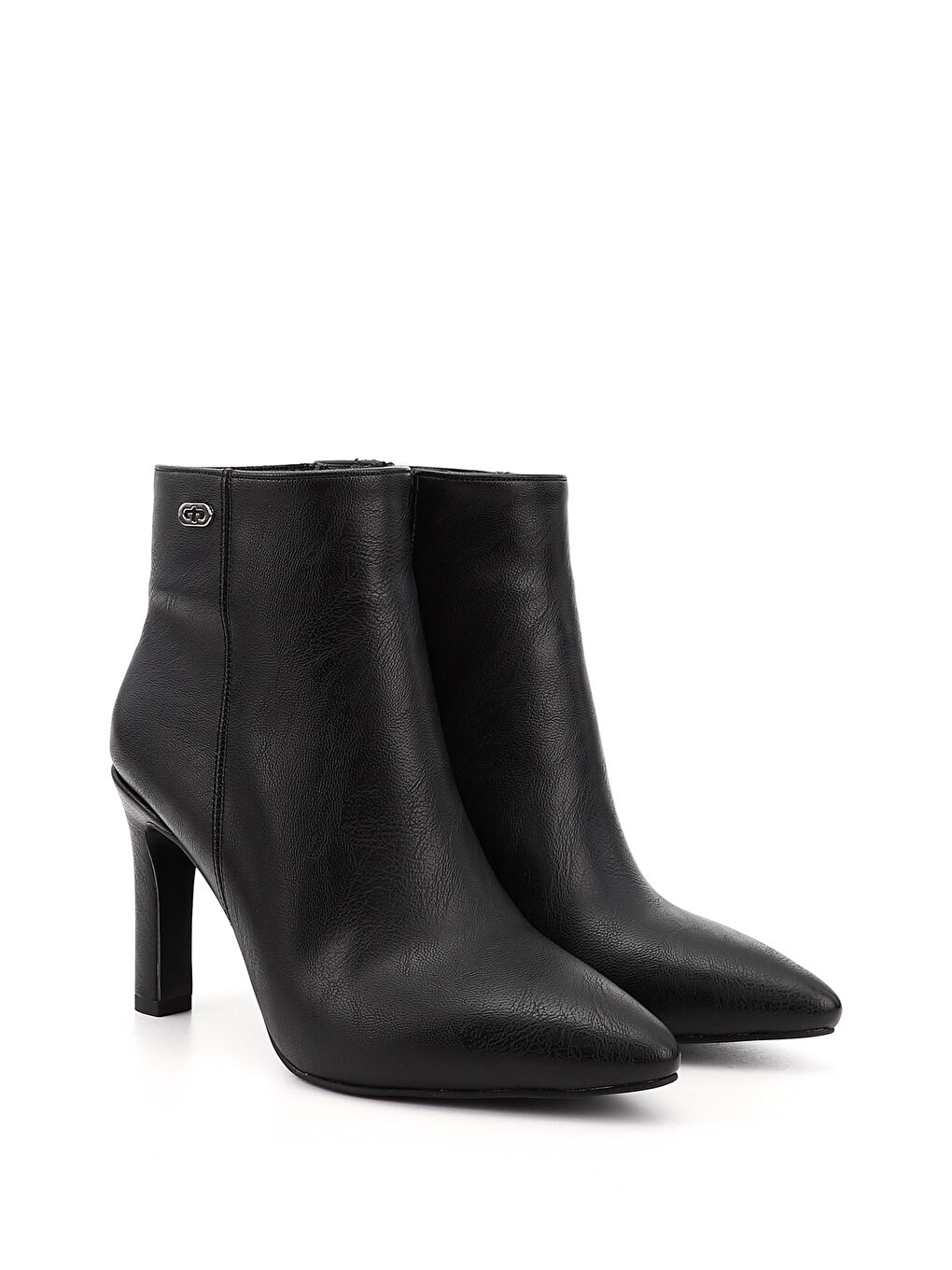 Mor Kadın ZÜMRÜT-SİYAH Fermuarlı Sivri Burun İnce Topuklu Bot-1