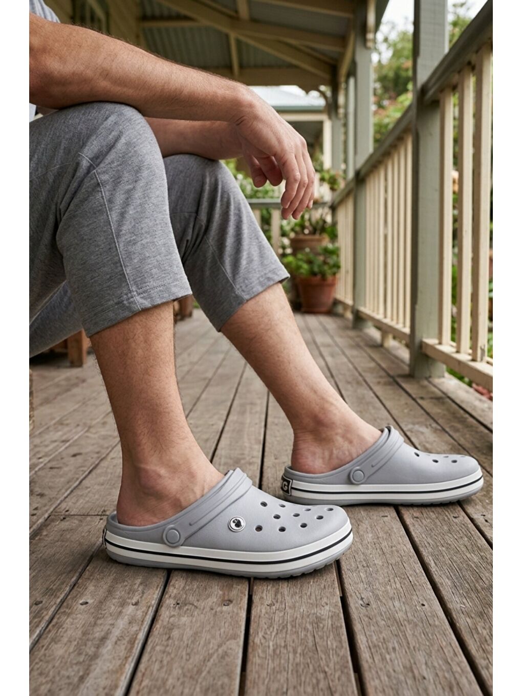 Mavi Buz Hafif Esnek Eva Erkek Sabo Terlik 214 M-2