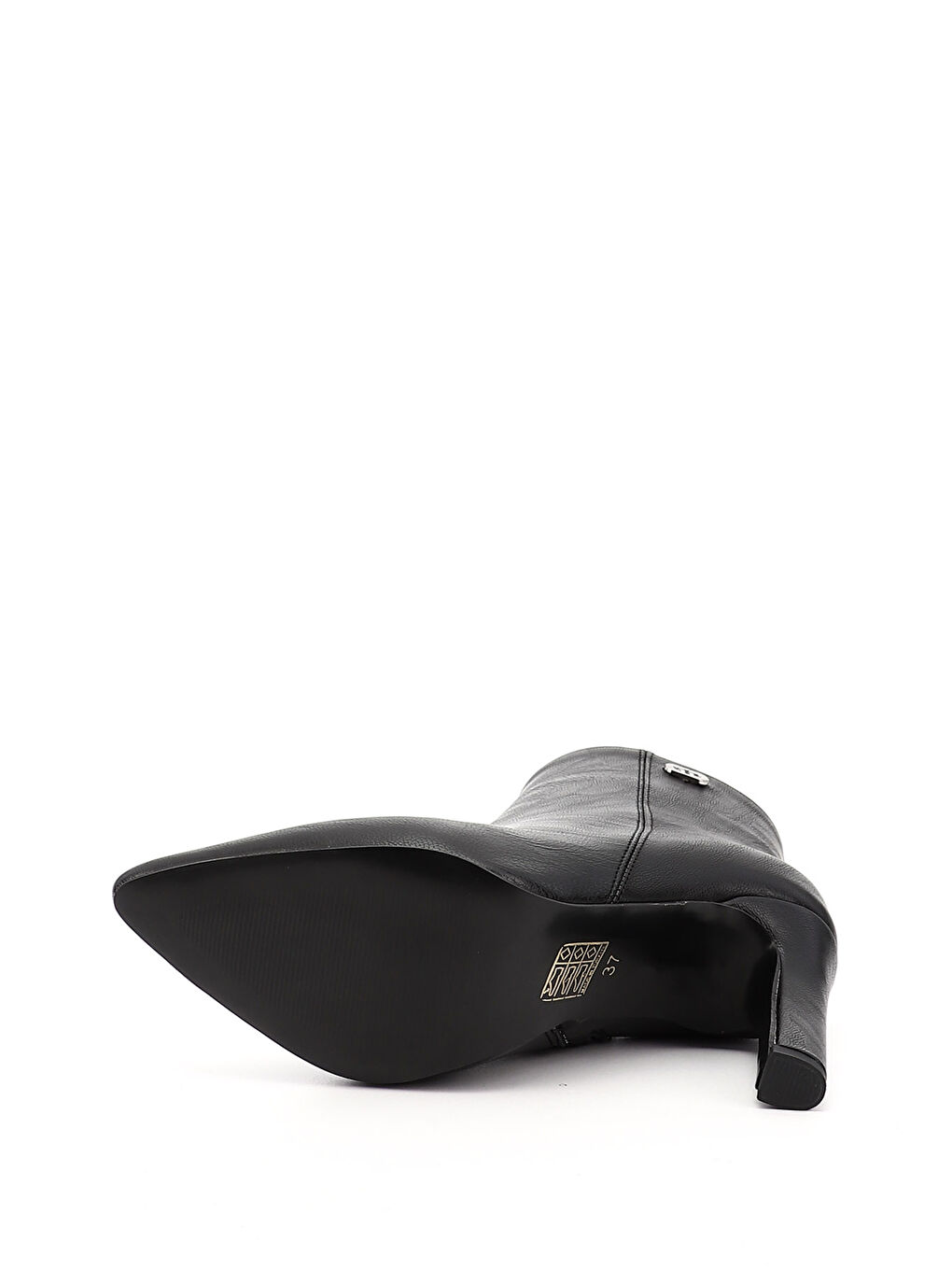 Mor Kadın ZÜMRÜT-SİYAH Fermuarlı Sivri Burun İnce Topuklu Bot-3