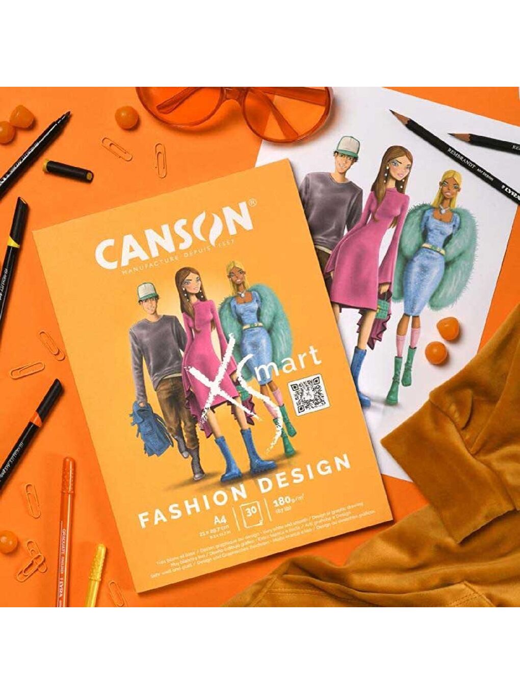 XSmart Fashion Design A4 30 Yaprak 180 gr Çizim Defteri (32250P000)