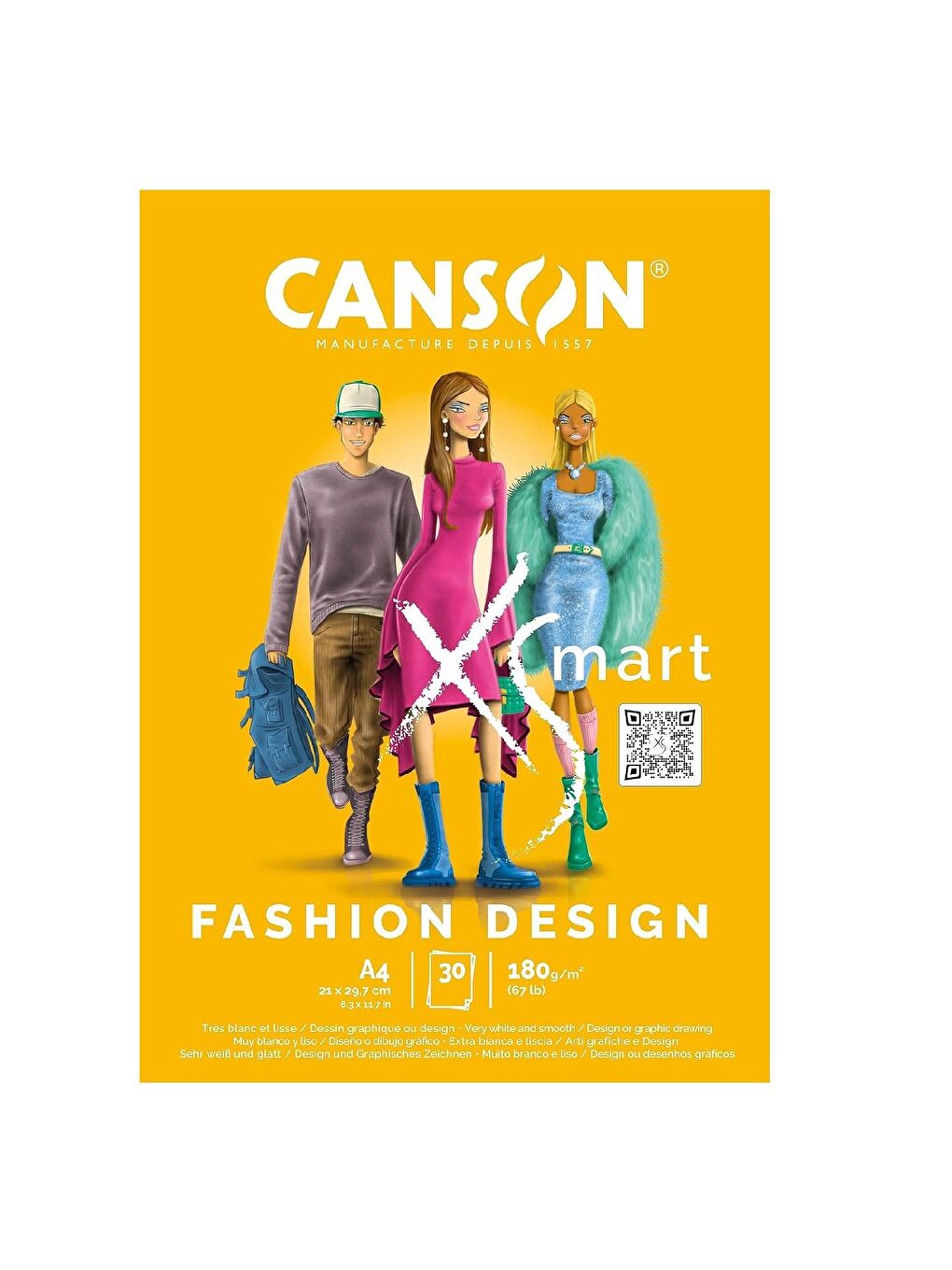 XSmart Fashion Design A4 30 Yaprak 180 gr Çizim Defteri (32250P000)-1