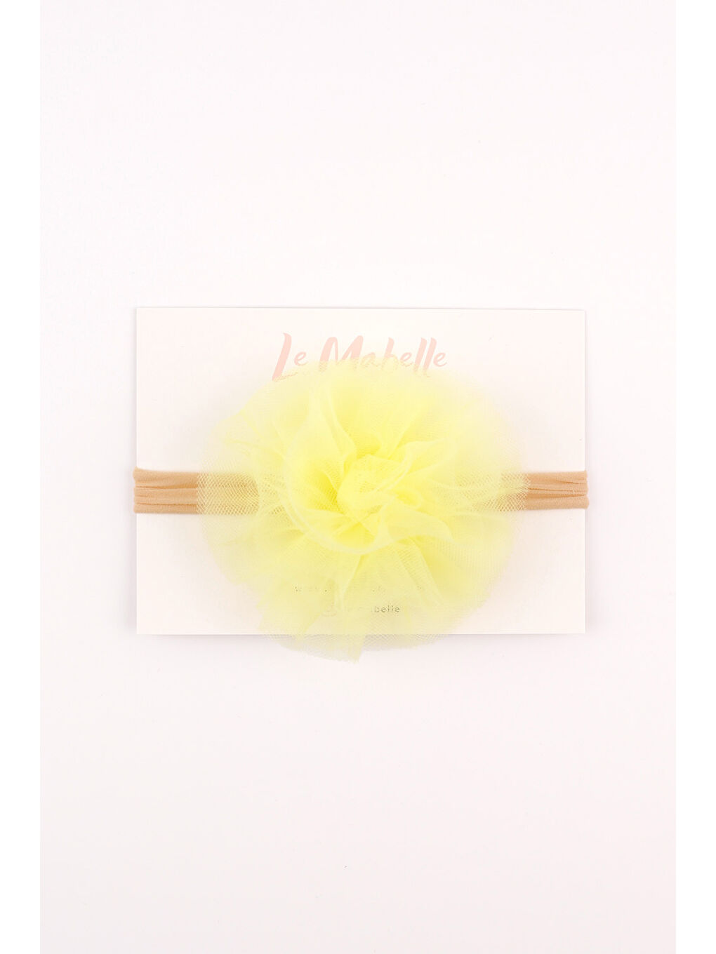 Sarı  Tül Çiçek Kız Çocuk Saç Bandı